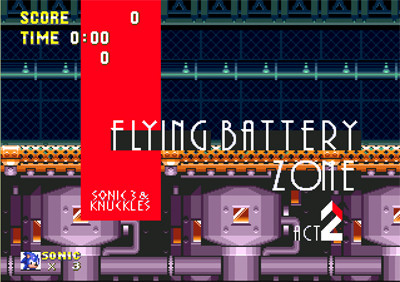 소닉3 8th 챕터 Zone Flying battery OST