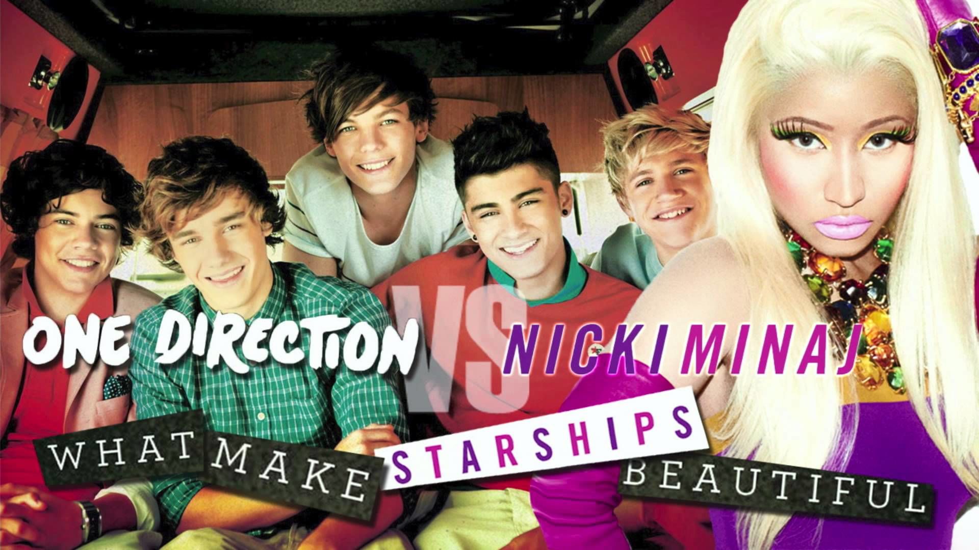 One Direction vs. Nicki Minaj - What Make Starships Beautiful (신남, 비트, 경쾌, 흥함, 즐거움, 클럽)