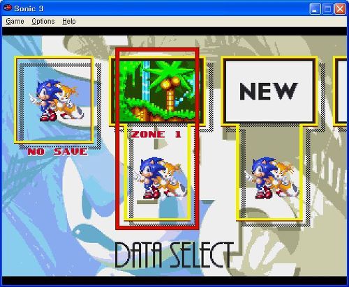 소닉3 data select 화면에 나오는 BGM